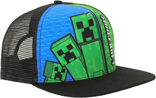 Miniatura 4 de Minecraft Creepers & Logo Youth Trucker Hat Multicolor, Multi colorido