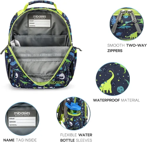 Miniatura 6 de mibasies Boys Backpack 5-8 Lightweight Kids Backpacks Boys - Boy Bookbag for Elementary School - Galaxy Dinosaur