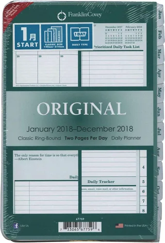 Miniatura 9 de FranklinCovey - Recambio original de planificador Dos páginas por día - Con anillas (de bolsillo, abril 2026 - marzo 2027)