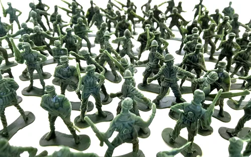 Enterprises Soldados clásicos plásticos surtidos del juguete, 144 figuras de acción del soldado del juguete