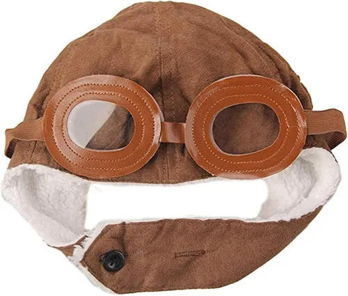 Miniatura 2 de Gorro con orejeras con polar, muy cálido, estilo aviador. Ideal para niños, de Happy Will Pilot., Talla libre, Marrón