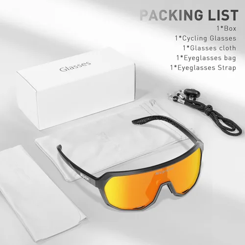 Miniatura 6 de SCVCN Photochromic Cycling Glasses Men Women Clear Sports Sunglasses UV400 Protection for Cycling Running Baseball mtb S63 Polarización C501