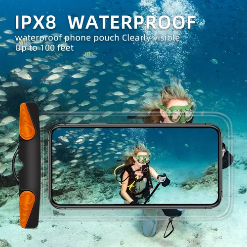 Miniatura 5 de Bolsa impermeable para teléfono, funda impermeable para teléfono con cordón para iPhone, Samsung, IPX8, bolsa seca para playa, kayak, crucero, 2