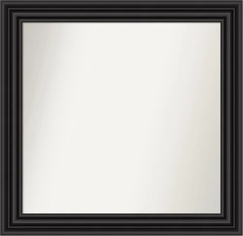 Miniatura 438 de Amanti Art Espejo personalizado, espejo de baño negro puente, espejo de pared o espejo de tocador de baño sobre el fregadero (26 x 26 pulgadas)