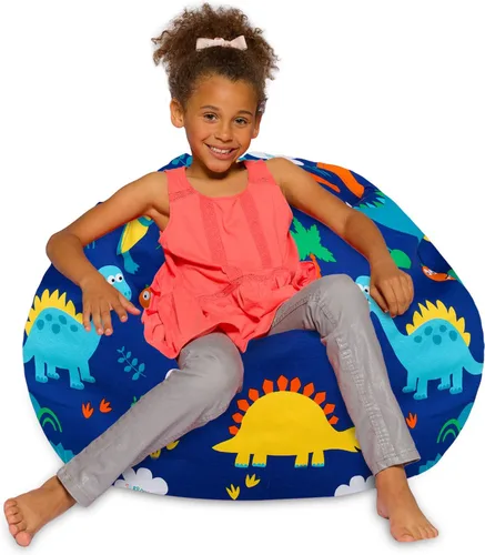 Miniatura 70 de Posh Creations - Sillón puff para niños, adolescentes y adultos, incluye funda extraíble y lavable a máquina, tamaño mediano de 27 pulgadas, lona