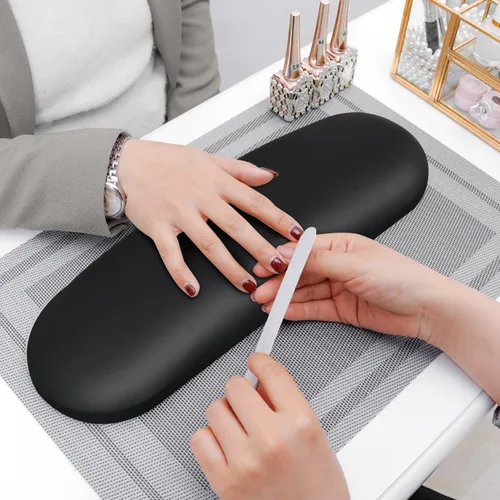 Miniatura 2 de Almohada y tapete para reposabrazos, cojín para manicura de salón de belleza, soporte de mano para manicurista con tapete para manicura profesional
