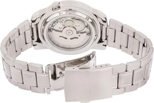 Miniatura 3 de SEIKO SNKK25 5 - Reloj de acero inoxidable con esfera blanca para hombre, Esqueleto Blanco, Bobinado automático, cuerda automática