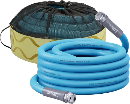 Miniatura 15 de RVMATE Manguera de agua para autocaravana de 15 pies, 5/8 pulgadas de diámetro interior, manguera de agua potable sin plomo, sin fugas, manguera