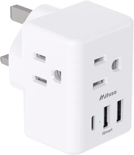 Miniatura 9 de Adaptador de enchufe de viaje para Suiza, adaptador de enchufe suizo con 3 tomacorrientes, 3 puertos de carga USB (1 USB C), adaptador de corriente