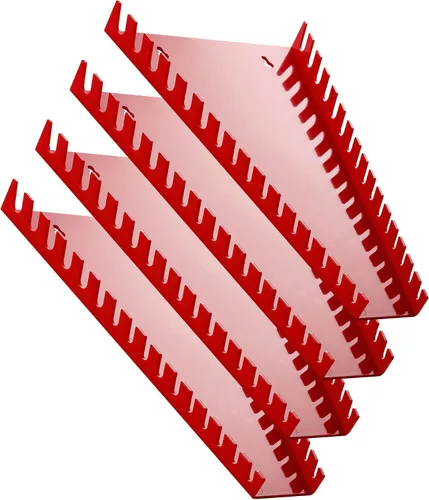 Miniatura 19 de Reniteco Organizador de llaves de plástico, soporte de llaves de alta densidad, estantes grandes para pared y caja de herramientas, 32 ranuras