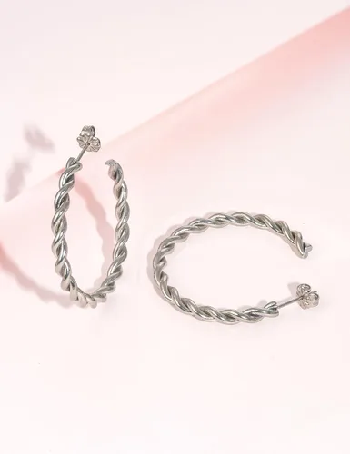 Miniatura 5 de Limerencia Aretes de aro hipoalergénicos G23 de titanio puro, grandes abiertos, ligeros, con circonita cúbica, para mujeres y niñas, orejas sensibles