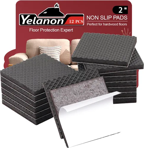 Miniatura 12 de Yelanon Almohadillas Antideslizantes para Muebles - 36 piezas de 1'' Agarraderas Antideslizantes para Patas de Muebles Pies de Goma Autoadhesivos