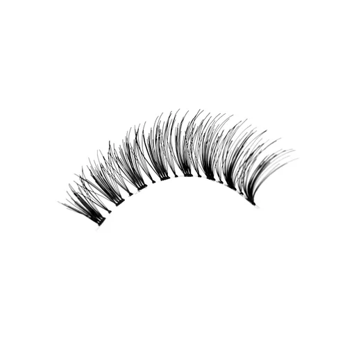 Miniatura 160 de Pooplunch - Pestañas postizas finas de visón sintético, estilo ojo de gato, naturales, cruzadas, tipo racimo, efecto 8D de volumen, tiras