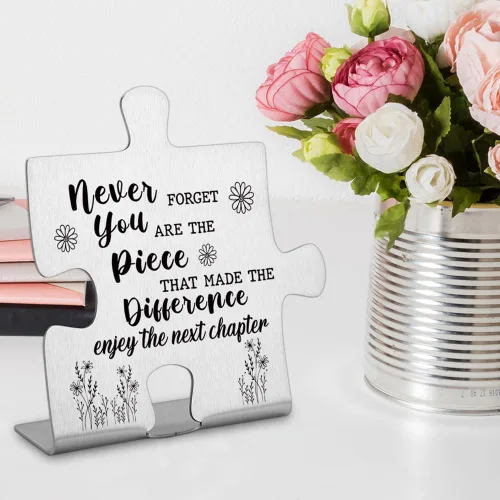 Miniatura 3 de FOKCBOCM Letrero decorativo, regalo de amistad de mejor amiga de acero inoxidable, 3.3 x 3.0 pulgadas