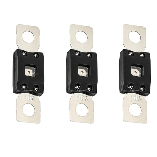 Miniatura 11 de GLOSO Portafusible Mega atornillado con cubierta negra (fusible no incluido) Perno M8 Clasificación de 500 amperios