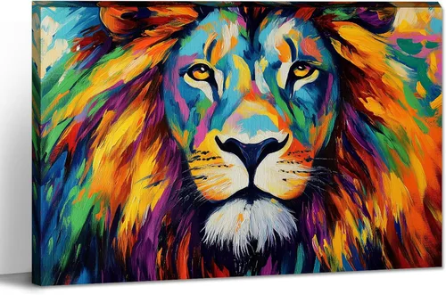 Miniatura 16 de LYUNSHUO Lienzo decorativo para pared, diseño de león y leona, animales en blanco y negro, imágenes de pareja, pintura abstracta de vida silvestre