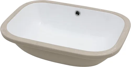 Miniatura 8 de Fregadero ovalado de cerámica para debajo de la encimera, de 19 x 16 pulgadas, lavabo ovalado de porcelana blanca con desbordamiento