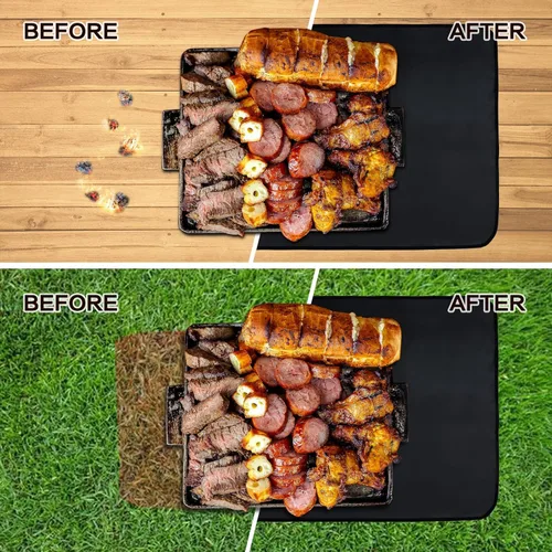 Miniatura 2 de SUITMAT Tapete resistente al calor para encimera, tapete ignífugo e impermeable para parrilla de mesa al aire libre, protector de cubierta al aire