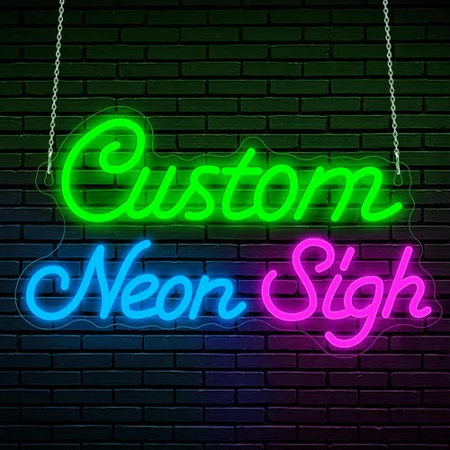 Letreros de neón personalizados, luces de neón para dormitorio, luz de pared de neón adecuada para sala de estar, oficina, sala de juegos, color de