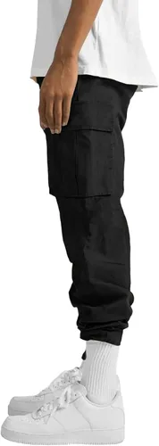 Miniatura 2 de THWEI - Pantalones cargo casuales para hombre, joggers deportivos de algodón, pantalones sueltos y rectos tipo sudadera