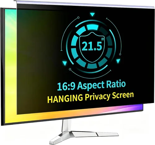 Miniatura 16 de Paquete de 2 filtros de pantalla de privacidad de computadora de 24 pulgadas para monitor 16:9, anti-luz azul, anti-UV, bloqueo de luz azul