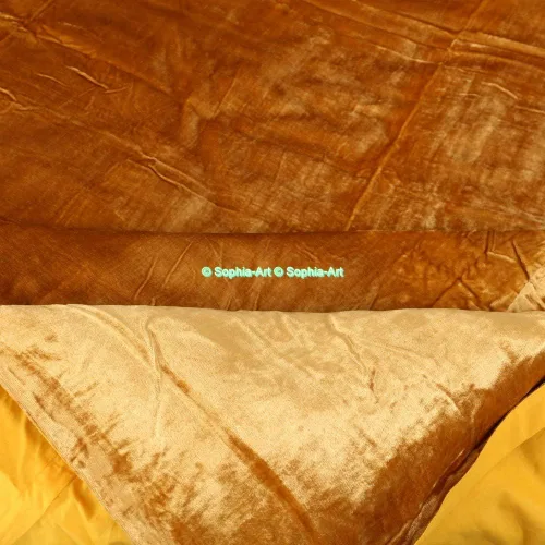 Miniatura 8 de Sophia-Art - Juego de 3 piezas de ropa de cama de terciopelo de rayón ultra lujo, funda de edredón boho de un solo color, funda de colcha