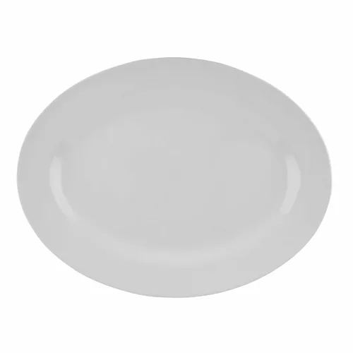 Miniatura 2 de G.E.T. OP-618-W - Plato ovalado blanco de 18 x 13.5 pulgadas, resistente a roturas, apto para lavavajillas, de plástico de melamina, colección Milano