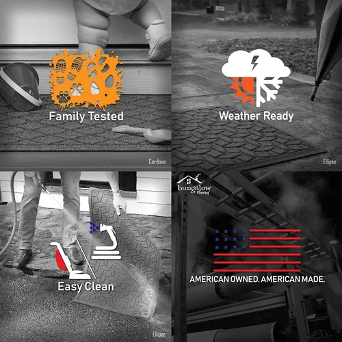Miniatura 6 de Alfombra WaterHog para entradas – Alfombra para interior/exterior para entrada de casa, diseño duradero que atrapa la suciedad para puerta delantera