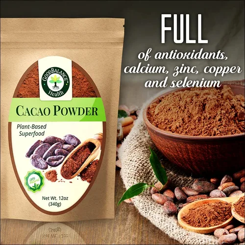 Miniatura 5 de Good Balance Health - Cacao en polvo orgánico Cacao en polvo crudo sin azúcar para hornear, batidos y chocolate caliente Superalimento a base