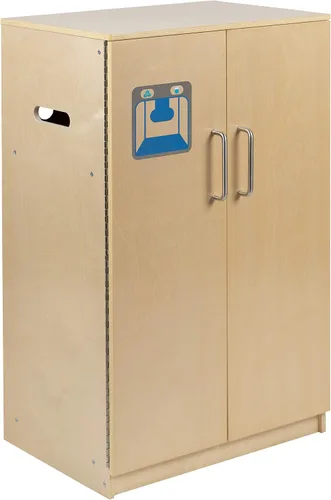 Miniatura 3 de Flash Furniture Hercules - Refrigerador de cocina de madera para niños para uso comercial o doméstico, seguro, diseño apto para niños, natural