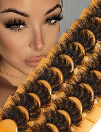 Pestañas de visón esponjosas de aspecto natural, pestañas postizas Wispy de aspecto natural, pestañas completas 8D, pestañas de 20 mm de largo, rizo
