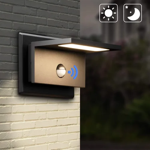 Miniatura 2 de Lustrlach Aplique de pared con sensor de movimiento para exteriores, luz LED para porche delantero, con cable IP54, impermeable, moderna