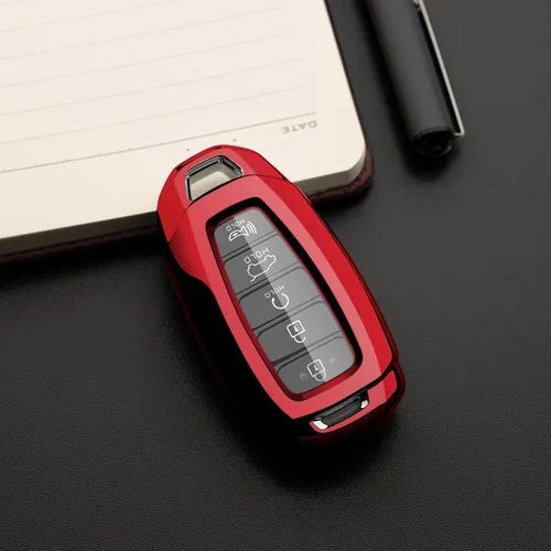 Miniatura 3 de Funda para llave de coche Hyundai 2024 2021 2022 2023 Accesorios Rojo