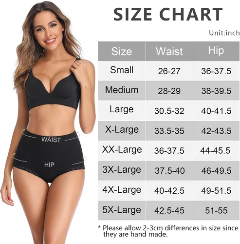 Miniatura 7 de ANNYISON Ropa interior para mujer, cintura alta, cobertura completa, calzones coloridos de algodón para mujer