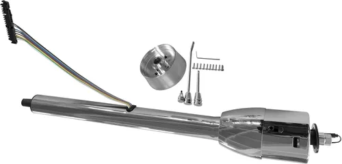 Miniatura 2 de Columna de Dirección Manual de Inclinación Cromada de 28'' con Adaptador de Rueda Sin Llave Hot Rod GM