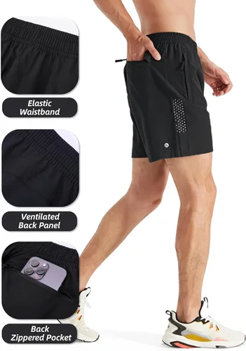Miniatura 4 de Pantalones cortos deportivos para hombre, pantalones cortos de entrenamiento para correr, tenis, gimnasio, 5, 7, 9 pulgadas, cómodos, ligeros, 3