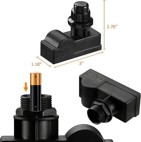 Miniatura 2 de Onlyfire 03310 Generador de chispa 1 salida macho. Batería "AAA". Botón pulsador de encendido. Repuesto de encendido para modelos de parrilla a gas
