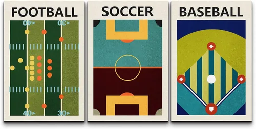 Miniatura 89 de wall26 Lienzo enmarcado para pared, juego de arte de primer plano, detalles de costuras de béisbol, atletas deportivos, fotografía, moderno