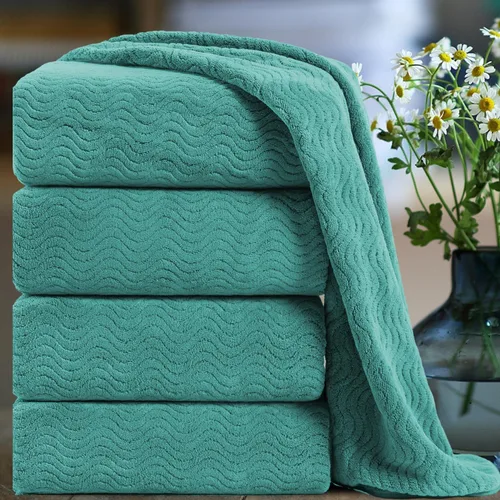 Miniatura 14 de Smuge Juego de toallas de baño texturizadas ultrasuaves de 8 piezas para baño, ducha, piscina, cocina, secado rápido, ligeras y altamente