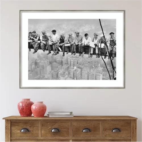 Miniatura 9 de Amanti Art Lienzo decorativo enmarcado para pared, 31 x 41 pulgadas, almuerzo en un rascacielos 1932 por Charles C. Ebbets, arte de pared