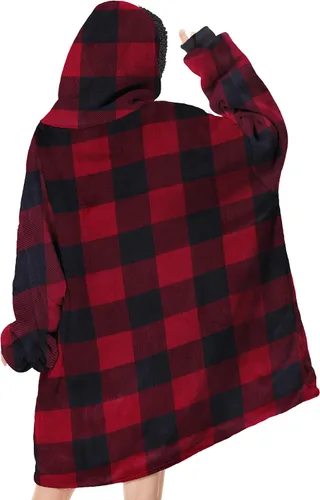 Miniatura 7 de Zando Manta con capucha 2024, manta para niños y adultos, regalo cómoda, sudadera con capucha de gran tamaño, forro polar Sherpa
