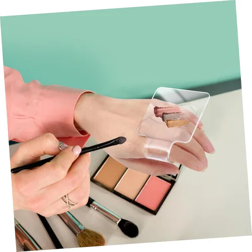 Miniatura 4 de Minkissy Paleta de mano de maquillaje, paleta de manicura de acrílico, paleta de maquillaje, paleta de maquillaje para salón profesional