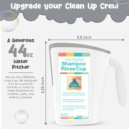 Miniatura 6 de Taza de enjuague de champú para niños Cubo de baño para bebés Cubo de enjuague para bebés sin lágrimas - Tres opciones