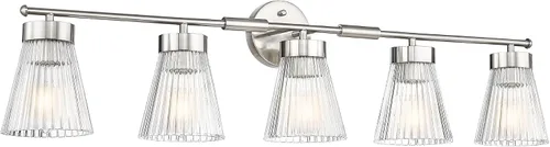 Miniatura 23 de HWH - Lámpara de pared para interiores, moderno aplique de pared con pantalla de vidrio a rayas blancas esmeriladas, aplique de pared individual
