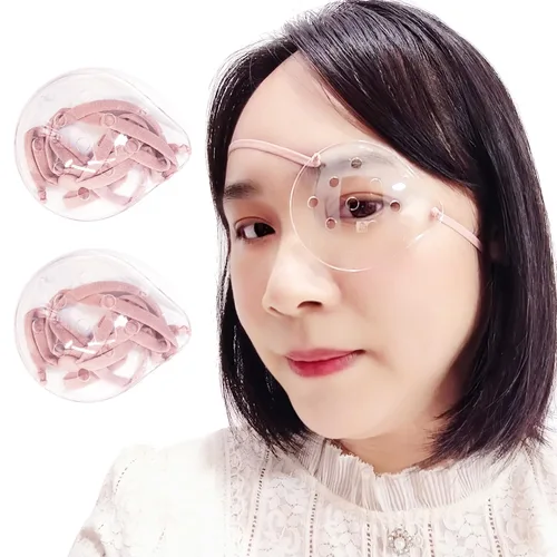 Miniatura 7 de AMZVIO Protector ocular transparente para después de la cirugía de cataratas, paquete de 2, parches médicos transpirables para adultos y niños, Rosa