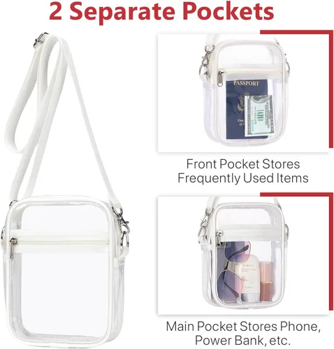 Miniatura 3 de PACKISM Bolsa transparente aprobada para estadios Monederos transparentes para mujeres, bolsa cruzada de estadio para conciertos y eventos
