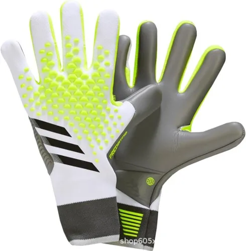 PLBSE Guantes de entrenamiento de portero de fútbol, agarre fuerte, antideslizantes y transpirables para adultos y niños (blanco gris, 8)
