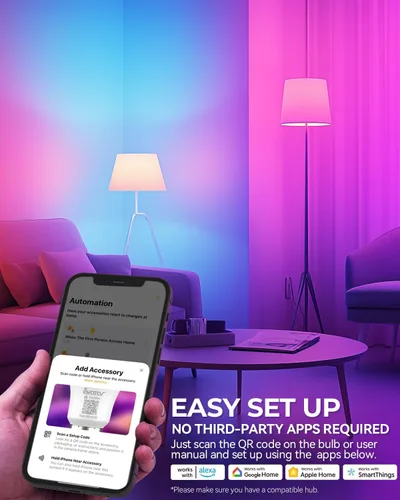 Miniatura 5 de Avatar Controls Bombilla inteligente E12, bombilla LED Matter compatible con Apple Homekit/Alexa, no requiere aplicación de terceros, requiere