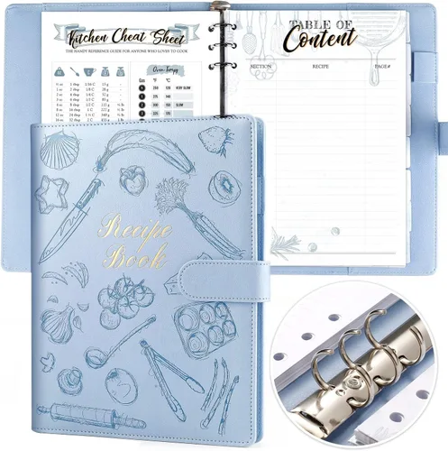 Miniatura 11 de molekaus Libro de Recetas, Libro de Recetas en Blanco para Escribir tus Propias Recetas, Cuaderno de Recetas para Cocina Familiar, Tapa Dura Verde