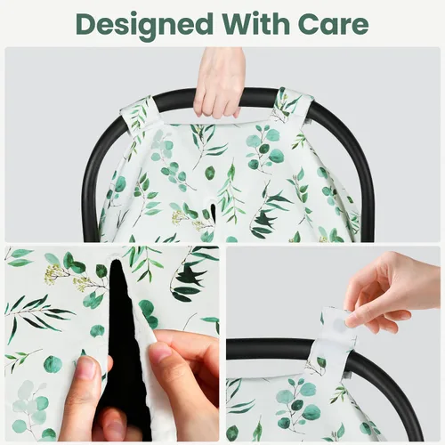 Miniatura 3 de Funda para Asiento de Coche Rquite para Bebé, Fundas de Asiento de Coche para Niña Bebé, Funda de Asiento de Coche Infantil para Invierno, Cálido